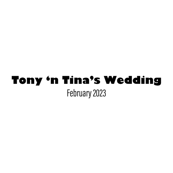 Tony & Tina’s Wedding